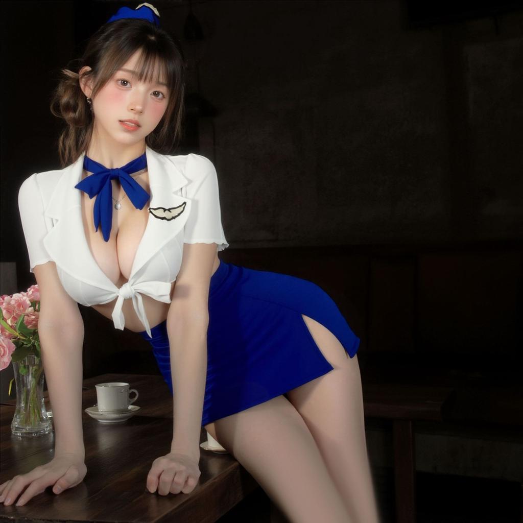 Sex lingerie pure desire stewardess uniform sexy deep V free suit cosplay temptation