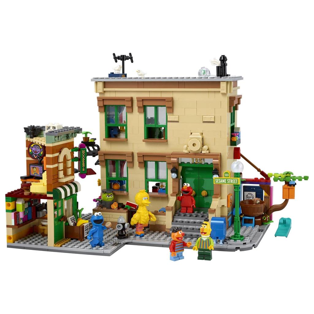 LEGO Ideas Sesamstraat 123e Straat 21324 Speelgoedblokken Cadeauhuis voor Jongens, Meisjes en Volwassenen