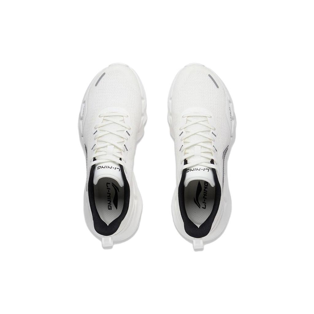 Li Ning Spiritualiteit Antislip Ademend Dempende Lage Top Hardloopschoenen Heren Wit Zwart ARST045-3