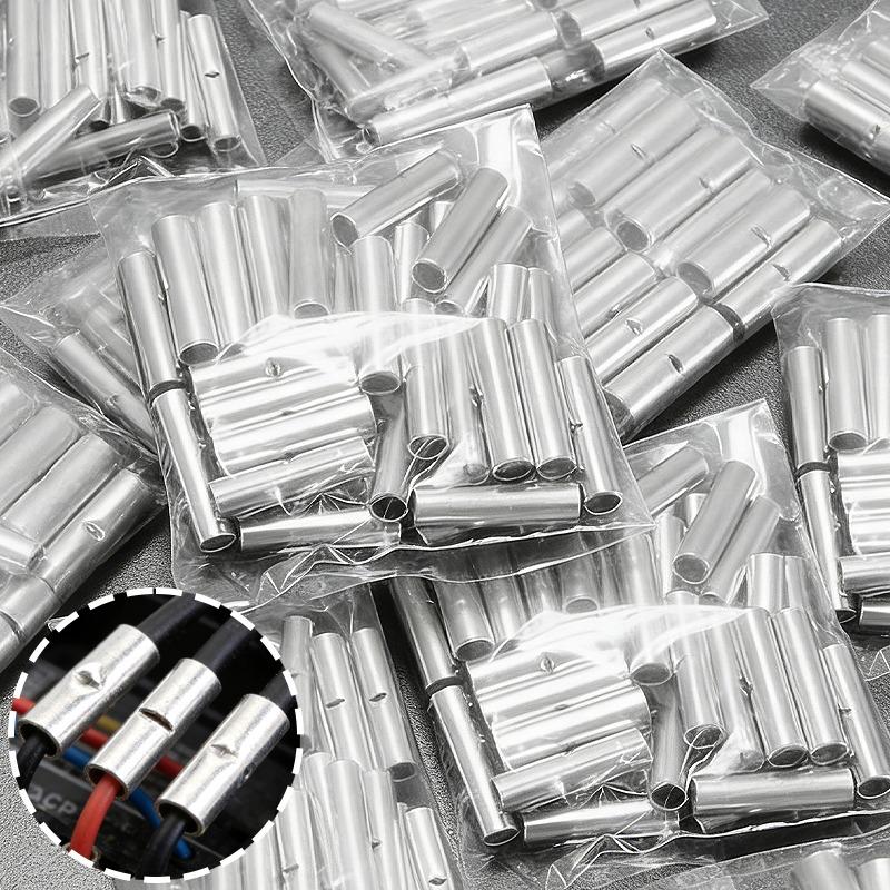 50/500x Uninsulated Terminal Iron Material Diameter 3mm 4mm 6mm Crimp Terminal Electrical Cable Connector Industrial Wiring