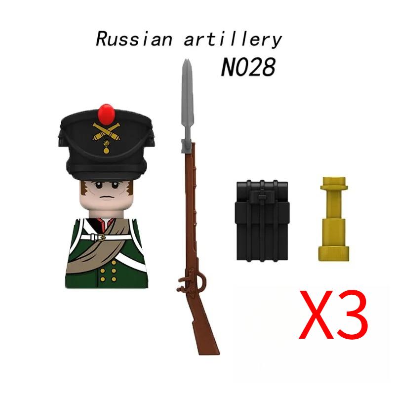 MOC Militar Medieval Guerra Napoleônica Blocos de Construção Exército Britânico Francês Infantaria Cavalaria Figura de Soldado Brinquedo de Peças