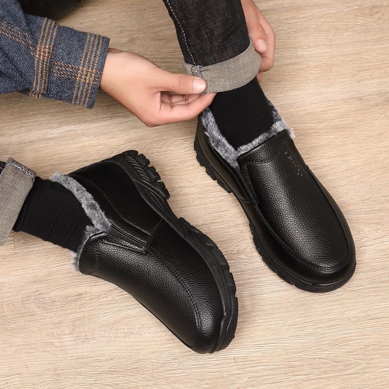 

Cotton shoes men s velvet 2025 winter warm high-top men s shoes cold-proof snow boots men s large-size non-slip dad shoes 39
