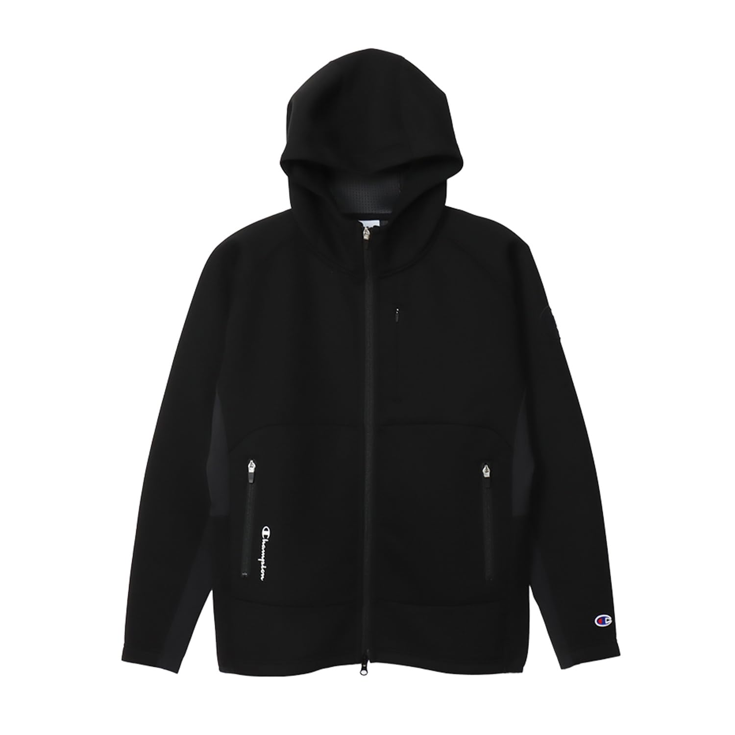 

Толстовка с длинным рукавом с водоотталкивающим надписью и логотипом 3LS Zip Hooded Sweatshirt Golf Black [Champion] WRAP-AIR Techweave(р) C3-AG102 Мужской чёрный