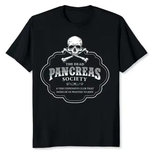2026 Dead Pancreas Society Type One Diabetes T1D Awareness Skull women men TShirt