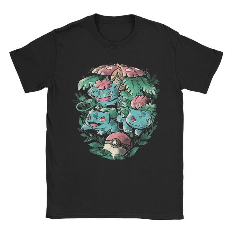 Pokemon T-shirt Men s Pure Cotton Casual T-shirt Round Neck T-shirt Short Sleeve Clothing L