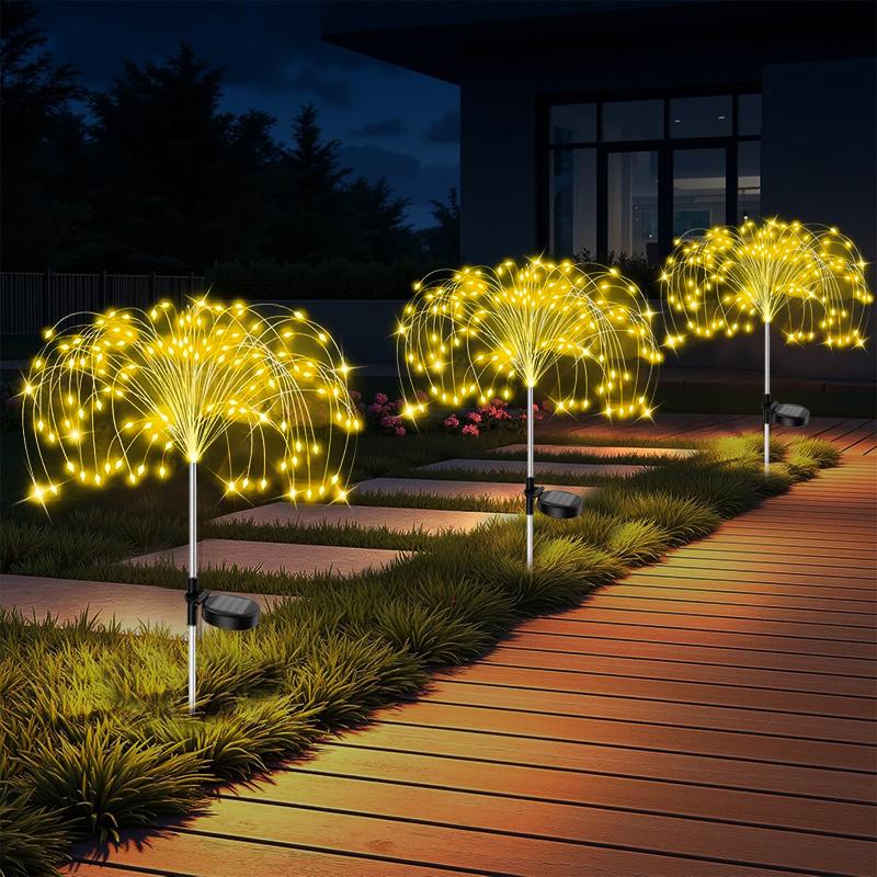420LED Firework Lights Garden Decor Solar Power Outdoor Waterproof Pathway Flowers Lights for Patio Walkway Yard