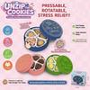 Portable Cookies Box Decompression Toy Built-in Keyboard Shaft Biscuit Button Sensory Fidget Toy for Autism Kids Anxiety Relief