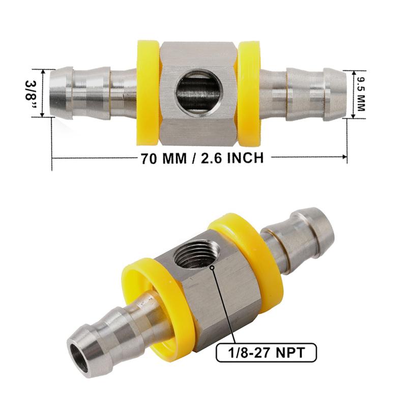 3/8-Zoll Kraftstoffleitung Kraftstoffdruckmesser Sensor T-Stück Adapter