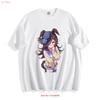 Uma Musume Rice Shower T Shirt Shy Schoolgirl Character Design  Vintage Washed Designer Clothes Stretched Unisex Streetwear