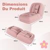 Foldable Sofa Bed for Adults & Pets – 5-Way Adjustable (90 degrees-180 degrees) with 2 Pillows, Lounger for Living Room