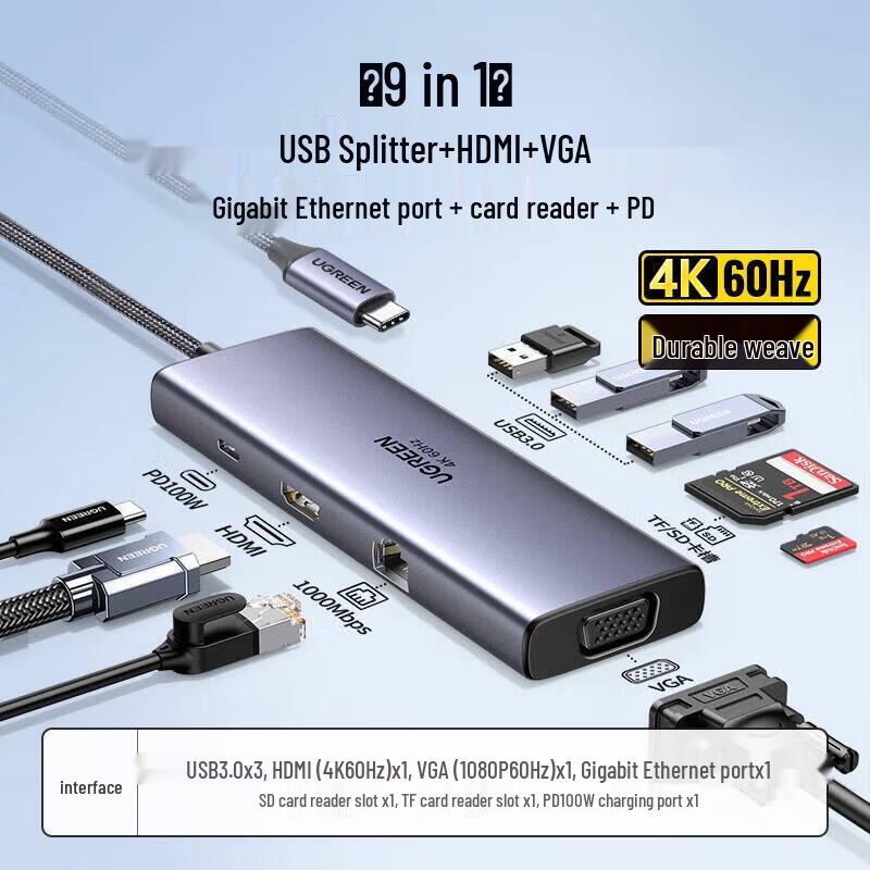 Ugreen Type-C 9-in-1 Docking Station
