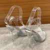 Fashion 2025 Women 11.5cm High Heels 1cm Platform Sandals Lady Clear Heels Gladiator Strappy Non-slip Sandles Transparent Summer Shoes