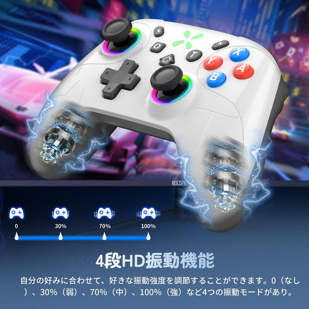 Onefun Switch 2 Controller Gold Award Compatible with Switch RGB 1000mAh Bluetooth Wireless Back Macro Turbo HD Gyro 20 Hours of Continuous Pro