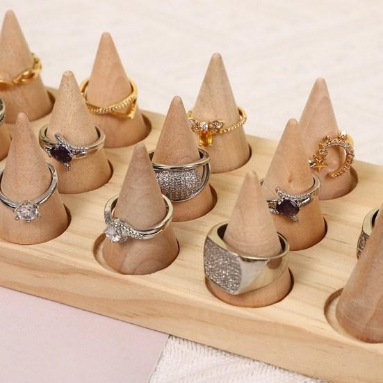Ring Display Stand Modern Reusable Burr-free 6/12/24 Holder Jewelry Tray Commercial Use
