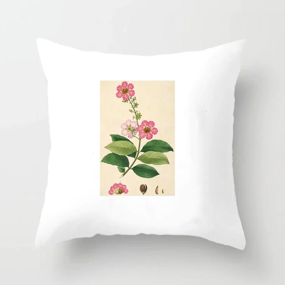 Plant Pattern Pillowcase Office Living Room Car Ornaments Home Pillowcase