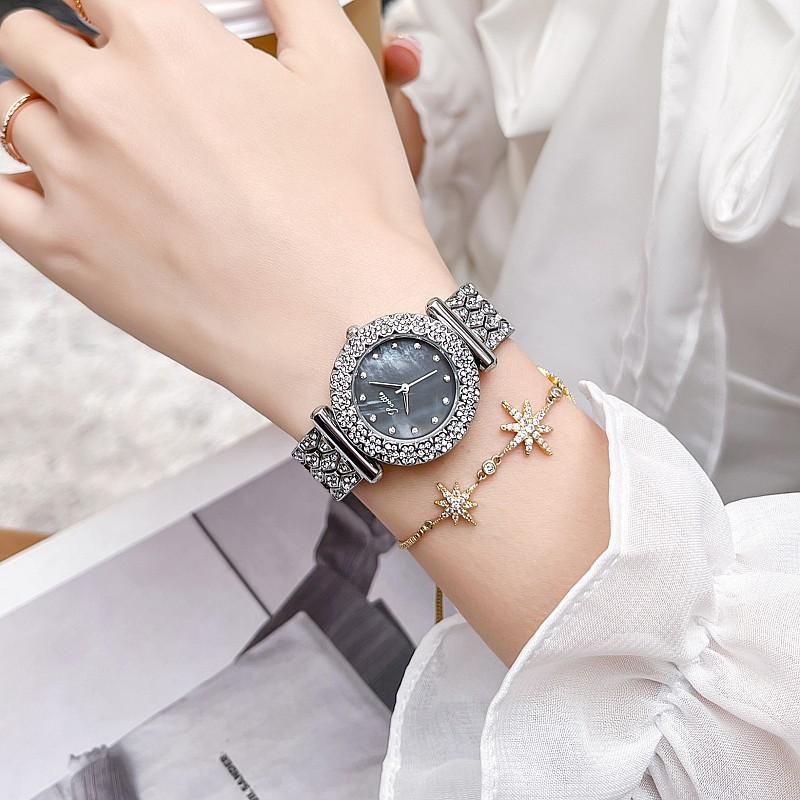 Fashion Steel Belt With Diamonds, Wind Temperament, Personality Trend, Casual Women'S Watch, Female Shell Chassis