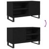 Vinyl Record Cabinet Black Oak Effect 85 x 38 x 48 cm