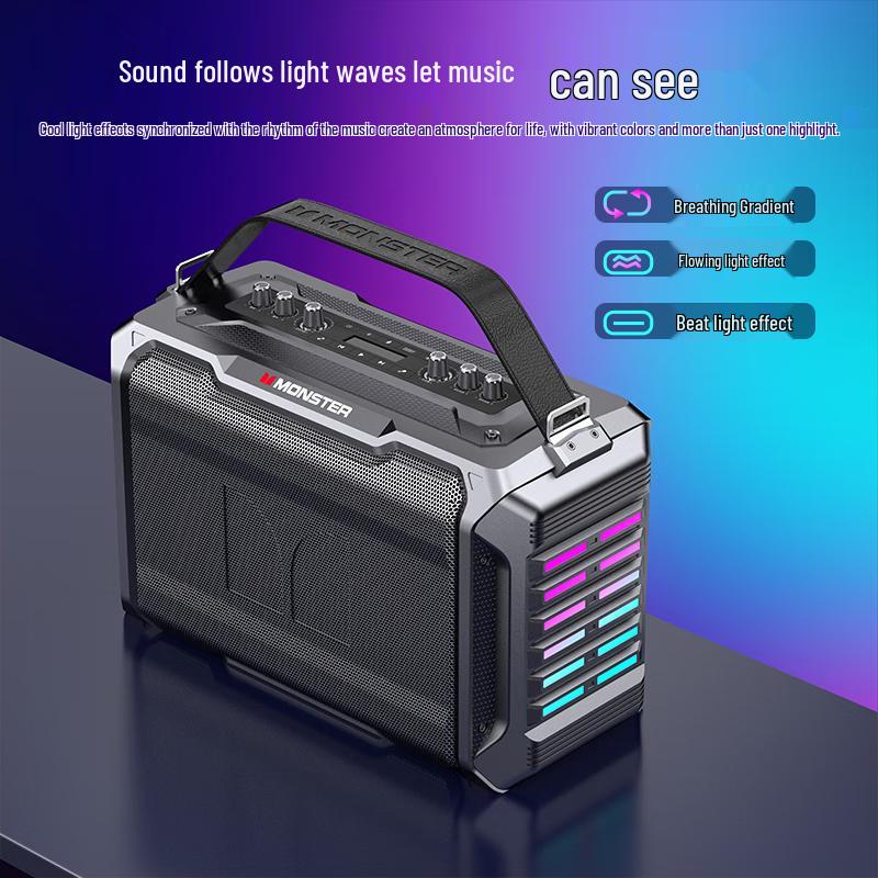 Monster P11 Portable Outdoor Party Speaker with Microphone