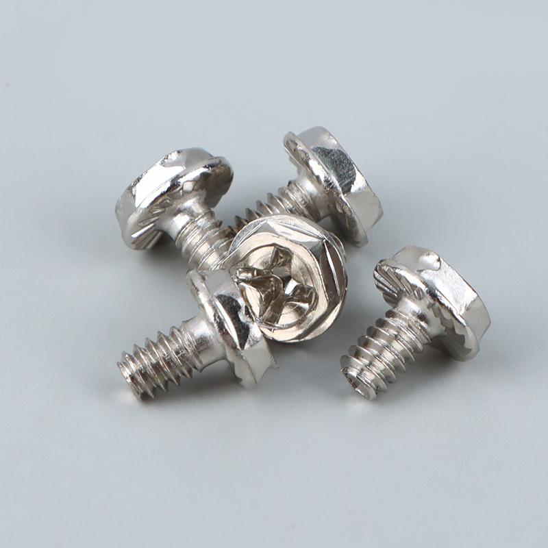 50Pcs Toothed Hex 6/32 Computer Pc Case Hard Drive Motherboard Mounting Screws For Motherboard Pc Case Cd-Rom Hard Disk