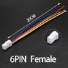 Waterproof 6P Car Connector Male Female Pair 20cm Wiring Harness Terminal Compatible With JST Jwpf Series 2/3/4/6/8pin Optional