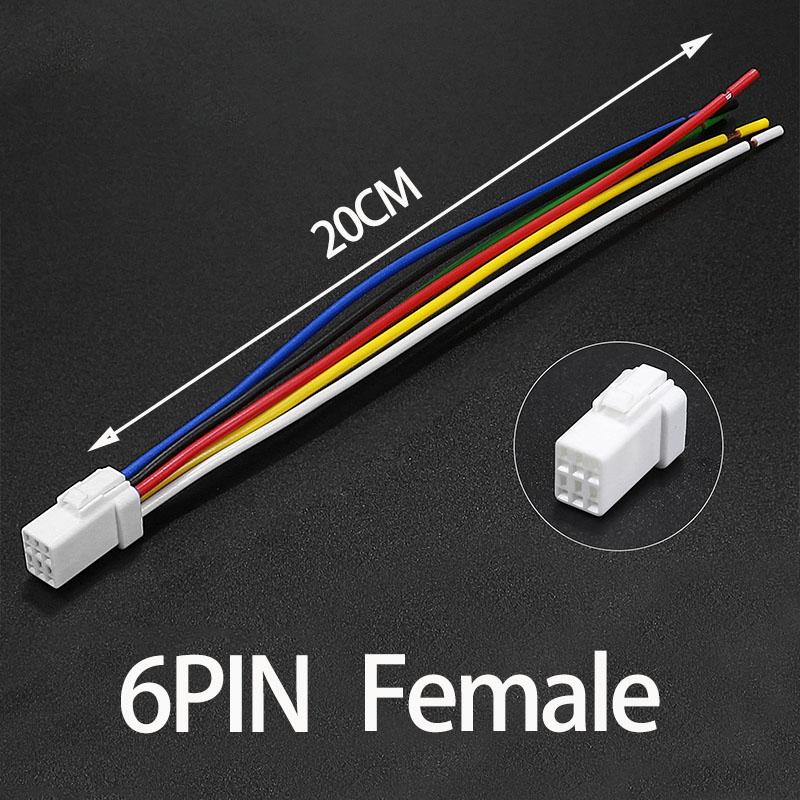 Waterproof 6P Car Connector Male Female Pair 20cm Wiring Harness Terminal Compatible With JST Jwpf Series 2/3/4/6/8pin Optional