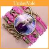 Elsa Prinzessin Zeit Edelstein Mehrschichtarmband Cartoon Rosa Gewebtes Armband Für Kinder