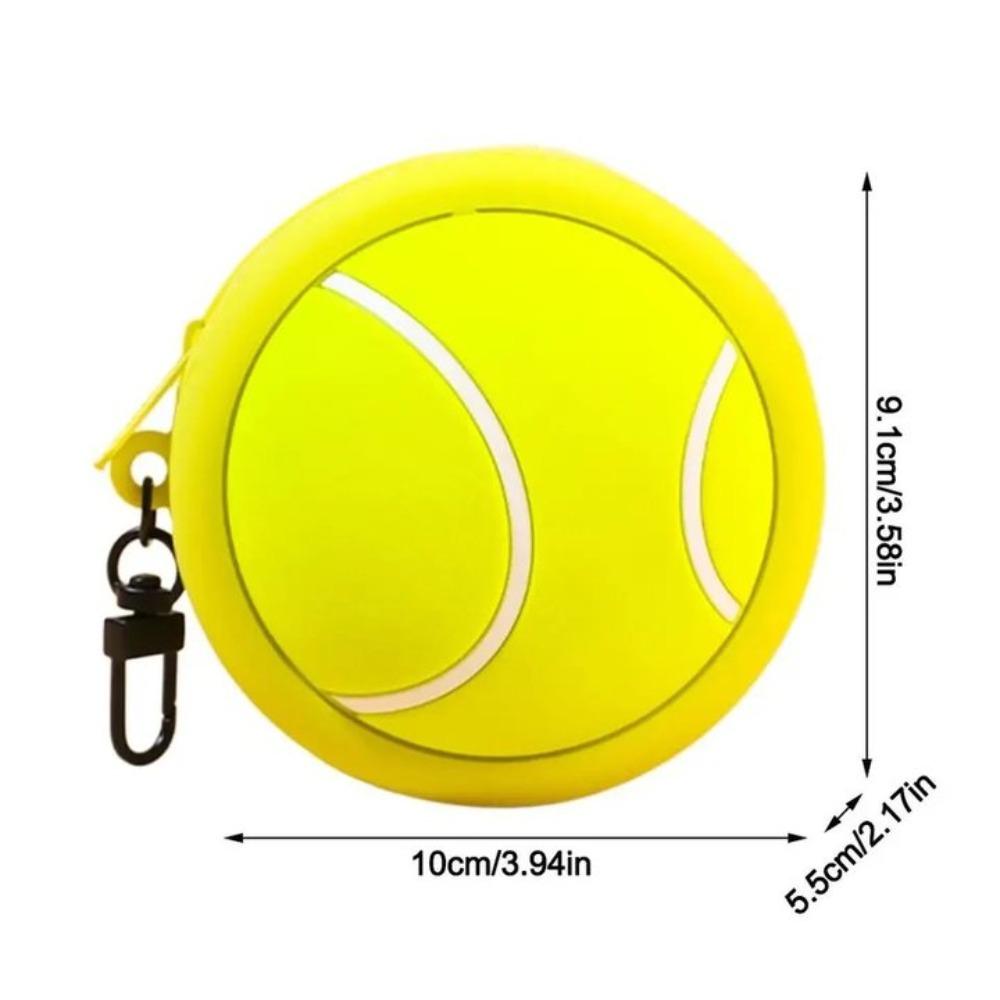 Tennis Basketball Purse Bag Soccer Silicone Earphone Bag Sports Series Coin Purse Wallet  Travel