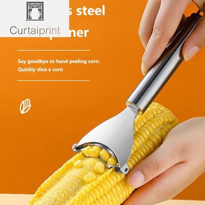 Cepilladora de maíz de acero inoxidable, pelador de maíz con mango ergonómico, pele por separado y disfrute del maíz fresco con un mínimo esfuerzo