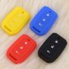 Silicone Car Key Cover Case 3 Buttons For Toyota Avanza Veloz Rush Agya Keyless Protector Keychain