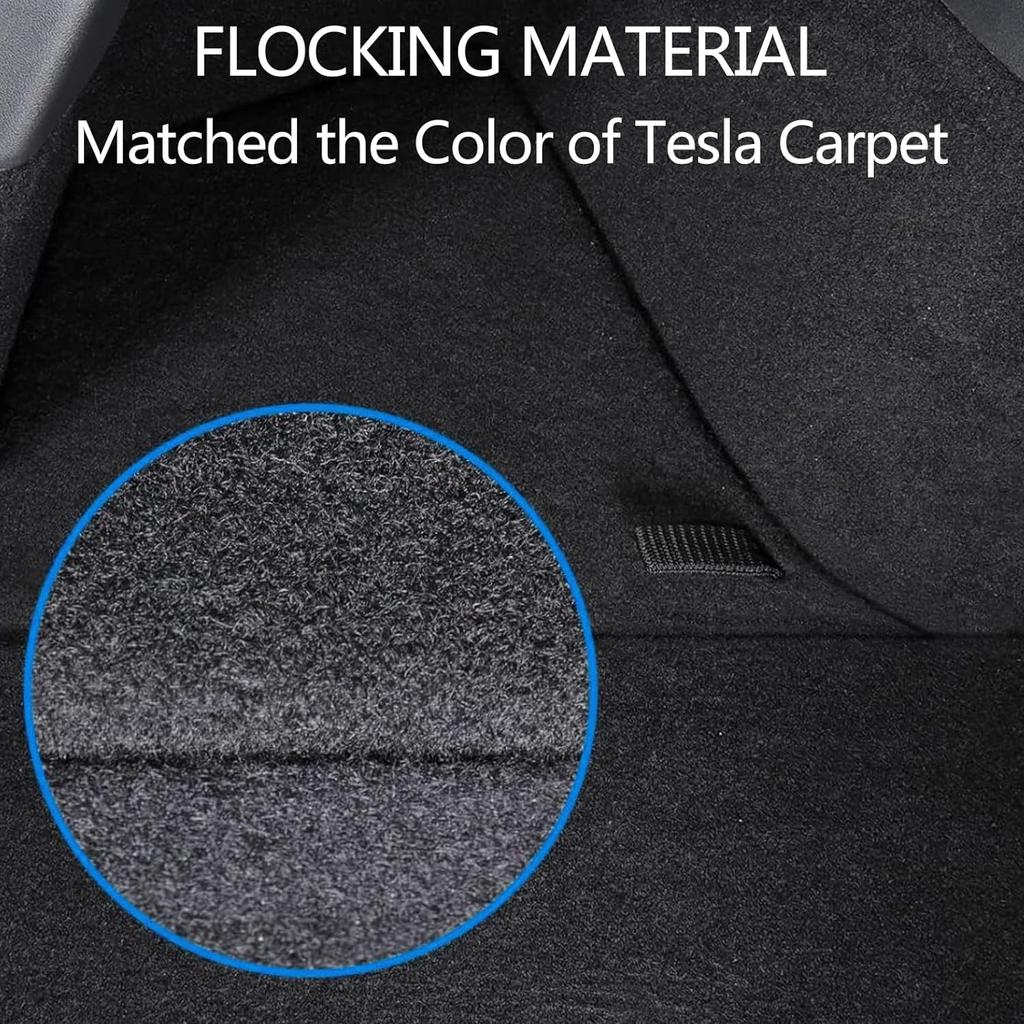 For Tesla Model 3 Highland 2024 Rear Trunk Organizer Side Storage Box with Lids Storage Bins Protector Packets Interior