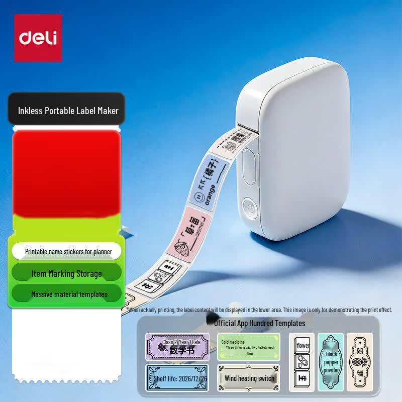 

Deli Q10 Portable Thermal Label Printer CN plug (adapter included)