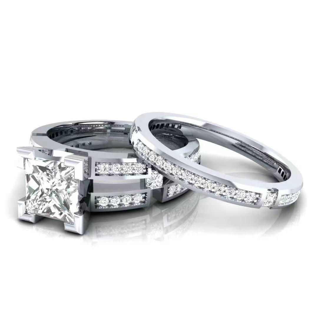 High sense hot sale light luxury niche exquisite design sense fashion personality ins tide Internet celebrity couple ring no. 6 белый