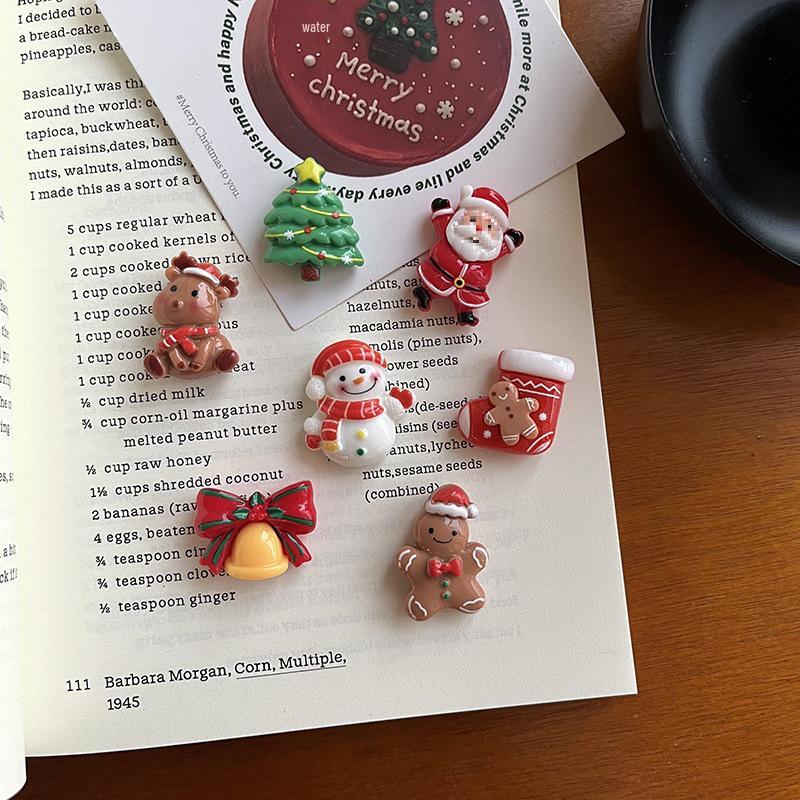 Christmas Themed Magnetic Fridge Stickers - Santa and Snowman Patterns