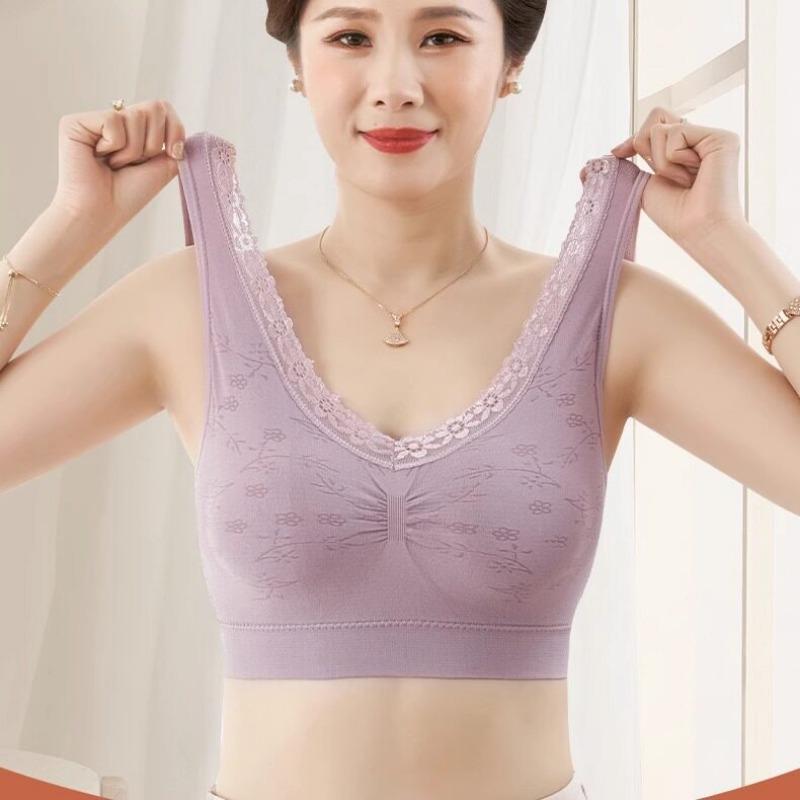 Women S Wireless Thin Comfortable Vest Style Bra For Middle Aged Women