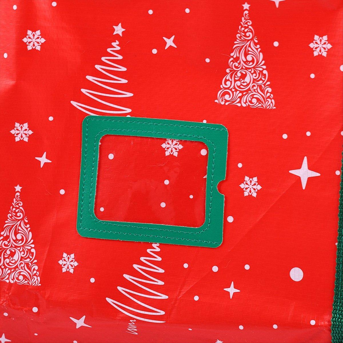 

BHBL Waterproof Christmas Tree Storage Bag Fits Artificial Trees with Labeling Card Slot for Storing Christmas Utensils червоний