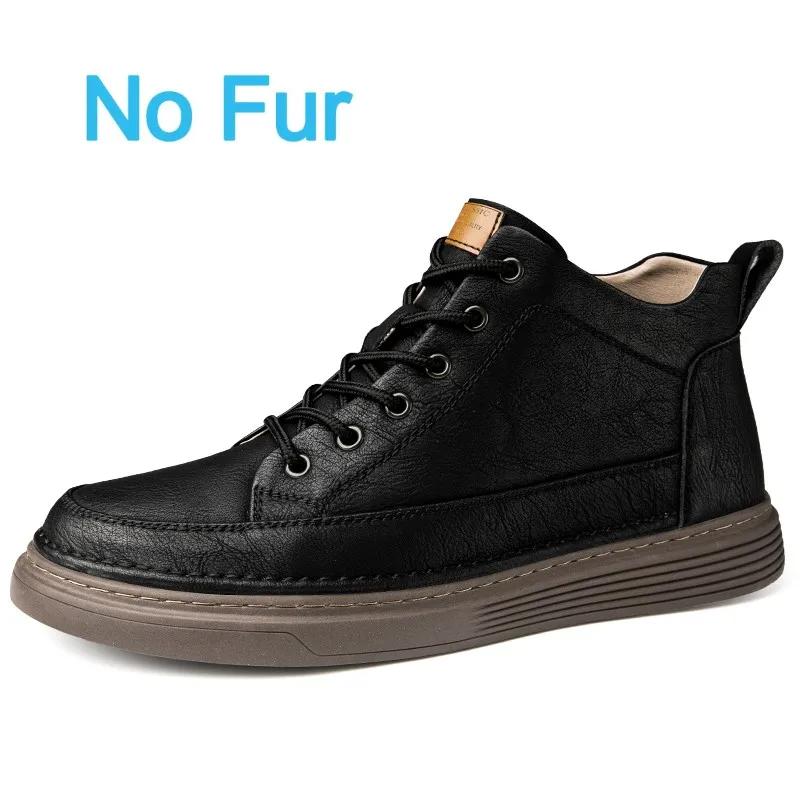 Genuine Leather Men Casual Shoes High Quality Outdoor Ankle Boots for Men Sneakers Tennis Sport Shoes Luxury Brand Walking Shoes