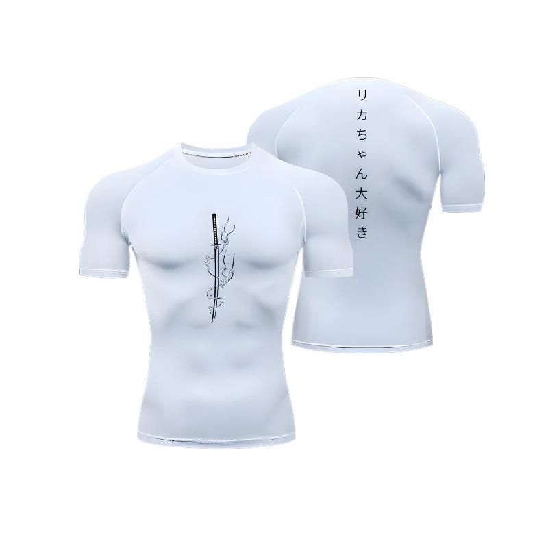 

Summer Short Sleeve for Men Compression T-shirt Sports Running Quick Dry Gym Fashion Workout Comfortable Jogging Tee Shirts Tops Sweat-Resistant XXXL