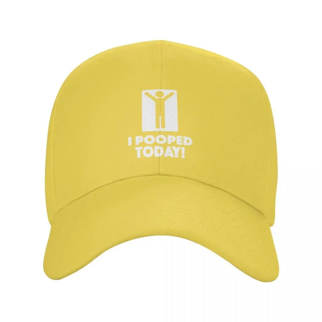 Custom Punk I Pooped Today Baseball Cap Women Unisex Breathable Dad Hat Sports Snapback Hats