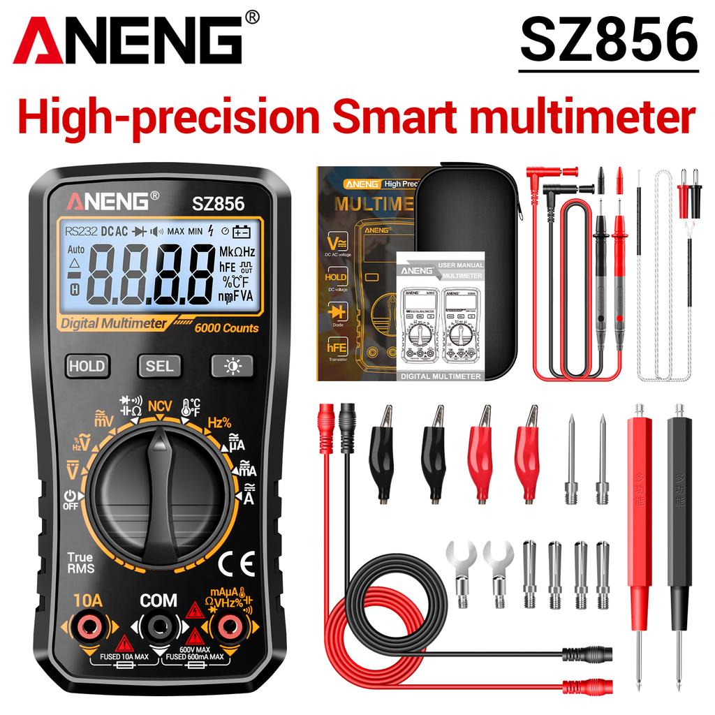 ANENG SZ856 Multimeter 6000 Resistance Test NCV Electrical Testing Electrical Household Instrument Counting Frequency Capacitor