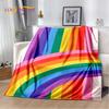 Rainbow Chromatic Colour Illusion Soft Plush Blanket,Flannel Blanket Throw Blanket for Living Room Bedroom Bed Sofa Picnic Cover