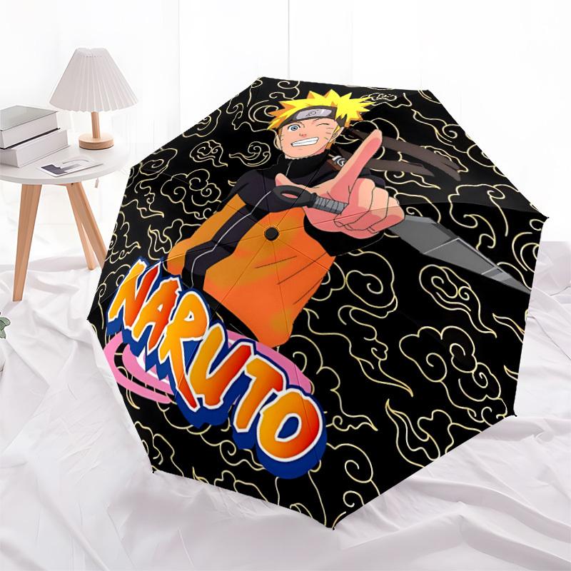 1pc Naruto Anime Automatic Open/Close Umbrella   Compact Travel Umbrella, 8 Rib Heavy Duty, Perfect for Women & Men    A0923172