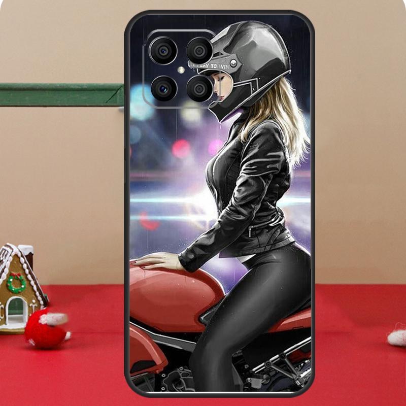 

Motorcycle girl Anime Case For Honor Magic 8 7 6 Pro Honor 200 400 70 90 Lite X8c X8b X9a X9b X9c X9d Win RT Coque Honor X8b