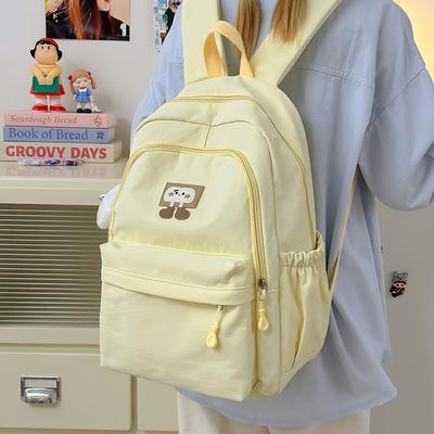 School Bag Japanese Simple Ins Cute Large Capacity School Bag Girl Versatile Backpack High Value Light Casual Simple Bag