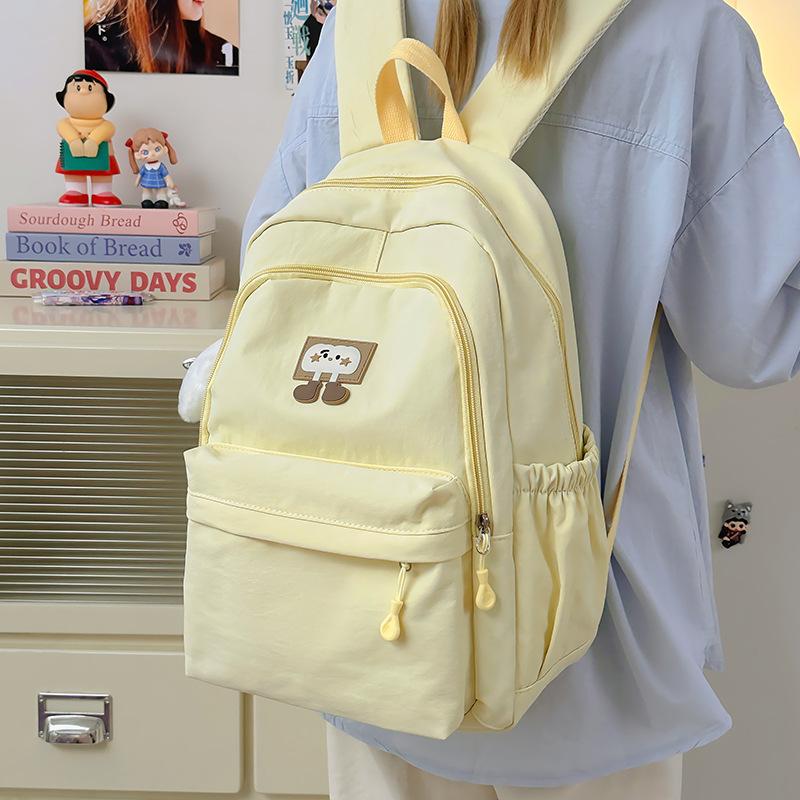 School bag Japanese simple ins cute large capacity school bag girl versatile backpack high value light casual simple bag