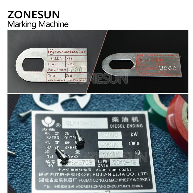 ZONESUN ZX-360 Manuelle Metallprägemaschine Stahl Aluminium Namensschild Etikett Anhänger Stanzmaschine Gravurwerkzeug 2mm-6mm Rad