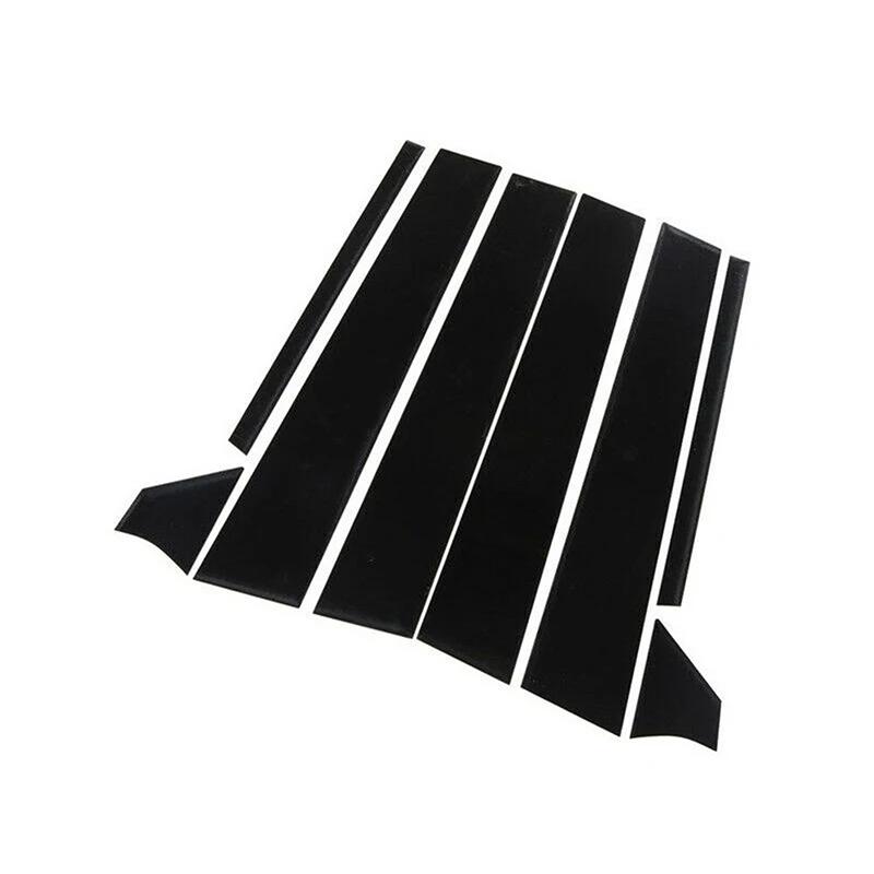8Pcs For Nissan Sentra 2020-2022 Glossy Black Door Car Window Pillar Posts Trim Cover Decoration Auto Styling Exterior Kits