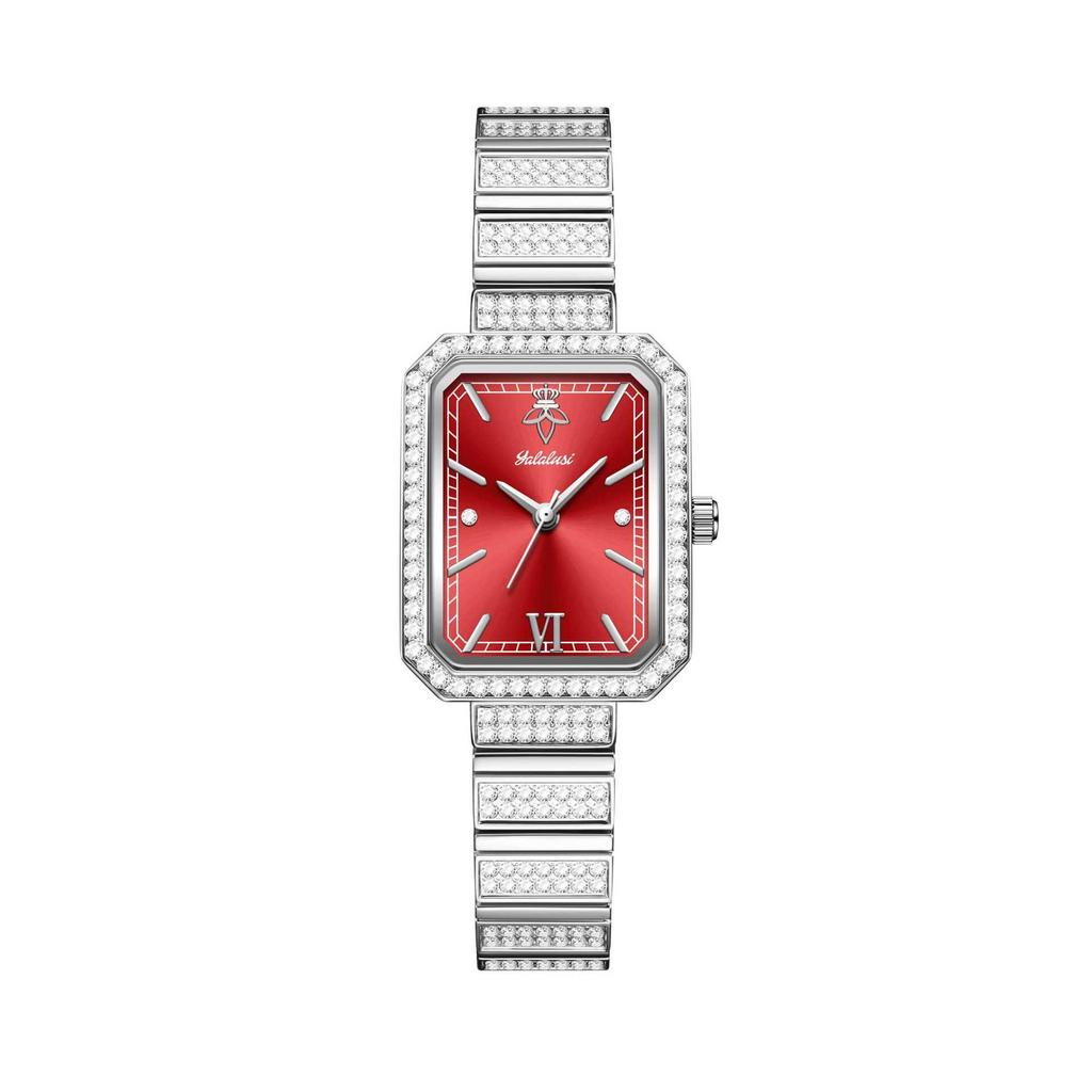 Fashion Womens Diamond Bracelet Watches Square Dial Waterproof Quartz Watch for Ladies