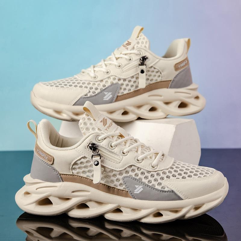 Summer Hollow Mesh Men S Sneakers, Summer Large Mesh Breathable Thick-Soled Dad Shoes, Fashionable Sneakers 39