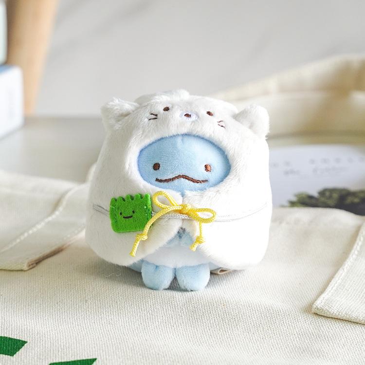 Cute Fried Shrimp Plush Keychain Cartoon Doll Bag Charm Girly Pendant Toy