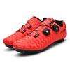3368 Scarpe da Ciclismo Uomo Donna Serratura per Bicicletta Fondo in Gomma Senza Tacchette Mountain Bike Strada Bassa Tomaia Rigida Bottone Rotante Duro